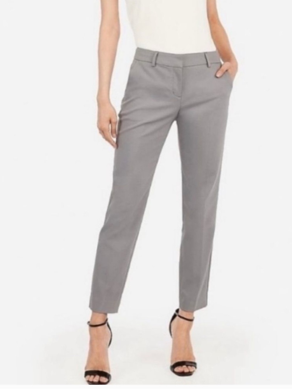 Express Columnist Pants in Light Gray